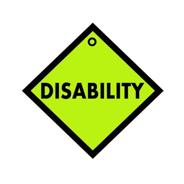 DISABILITY black wording on quadrate green background — Stock Photo, Image