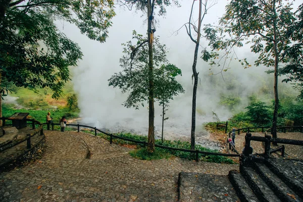 Pong-dueat 17 December 2015:" pong-dueat-hot-spring " Chiang Mai Thailand — Stock Photo, Image