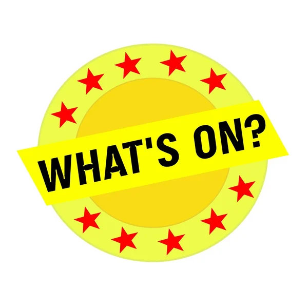 Whats sarı daire ve dikdörtgen üzerinde sarı yıldız ifadeler siyah