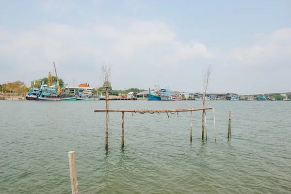 Sea rayong 24. März 2016: "bordwalk in sea rayong" rayong thailand — Stockfoto