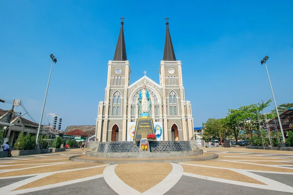 View Chanthaburi 24 March 2016: "The Cathedral of Immaculate Conception" Chanthaburi Thailand — стоковое фото