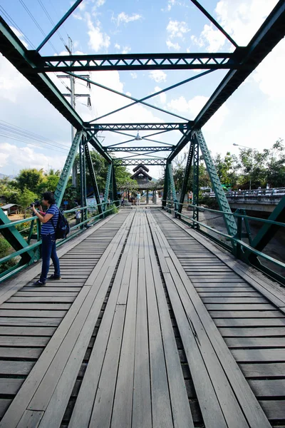 Ponte a Pai 16 dicembre 2015: "ponte commemorativo nella città di Pai" mae hong son, thailandia — Foto Stock