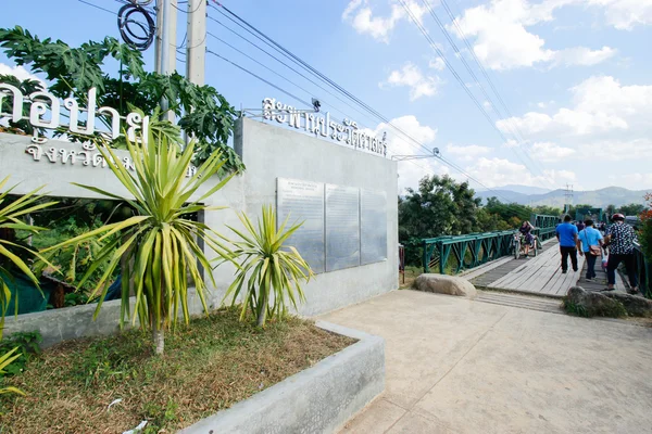 Ponte a Pai 16 dicembre 2015: "ponte commemorativo nella città di Pai" mae hong son, thailandia — Foto Stock