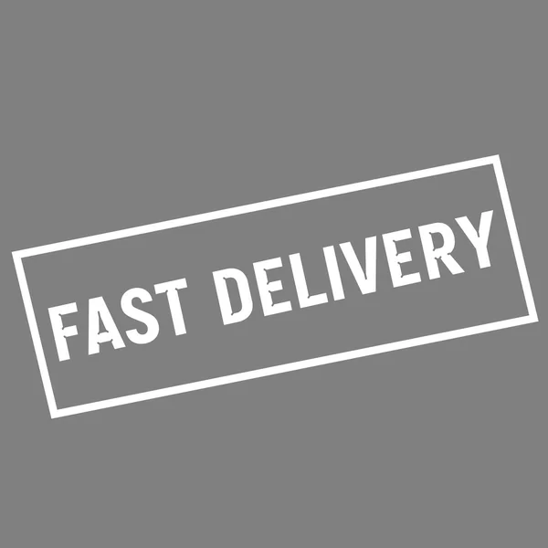 Fast delivery white wording on rectangle gray background — Stock Photo, Image