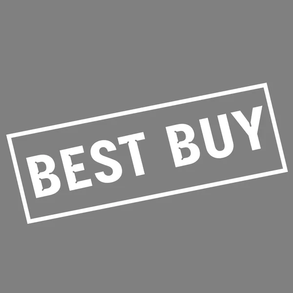 Best buy white wording on rectangle gray background — Stock Photo, Image