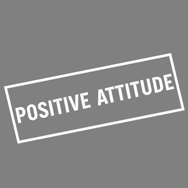Positiv attityd vit lydelsen på rektangel grå bakgrund — Stockfoto