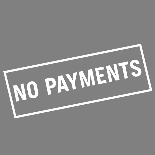No payment white wording on rectangle gray background — Stock Photo, Image