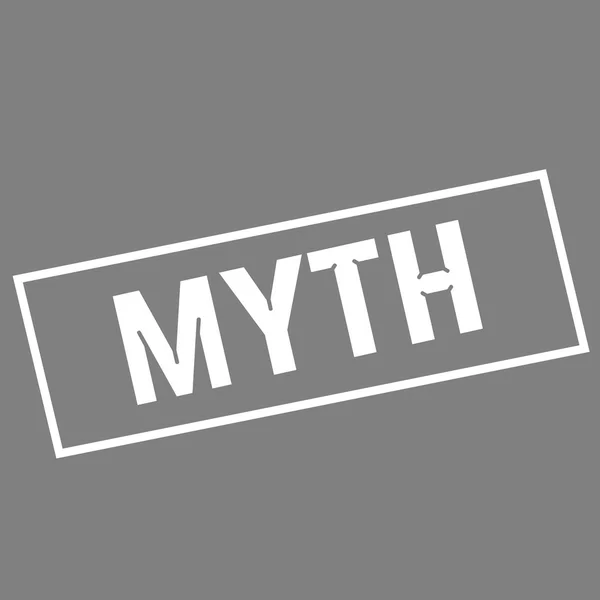 MYTH white wording on rectangle gray background — Stock Photo, Image