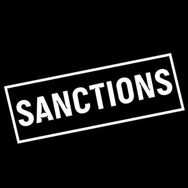 Dikdörtgen siyah arka plan üzerinde beyaz yaptırımlar ifadeler