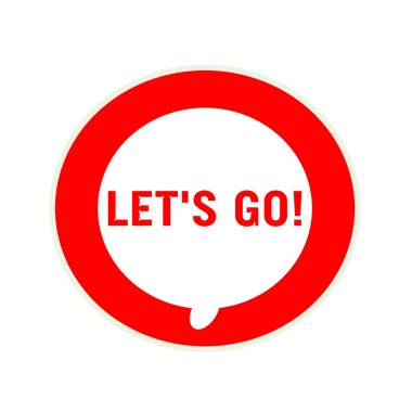 Kırmızı açıklamalarıyla dairesel beyaz konuşma balonu gidelim