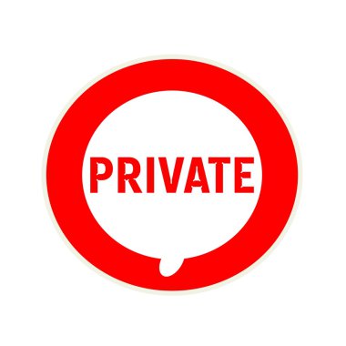 Özel kırmızı açıklamalarıyla dairesel beyaz konuşma balonu