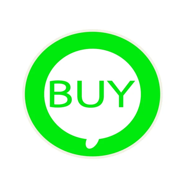 Comprar palavras verdes em Circular bolha de fala branca — Fotografia de Stock