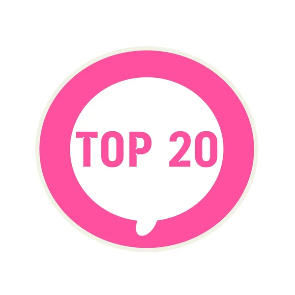 Top 20 rózsaszín, a kör alakú fehér szövegbuborékra megfogalmazása — Stock Fotó