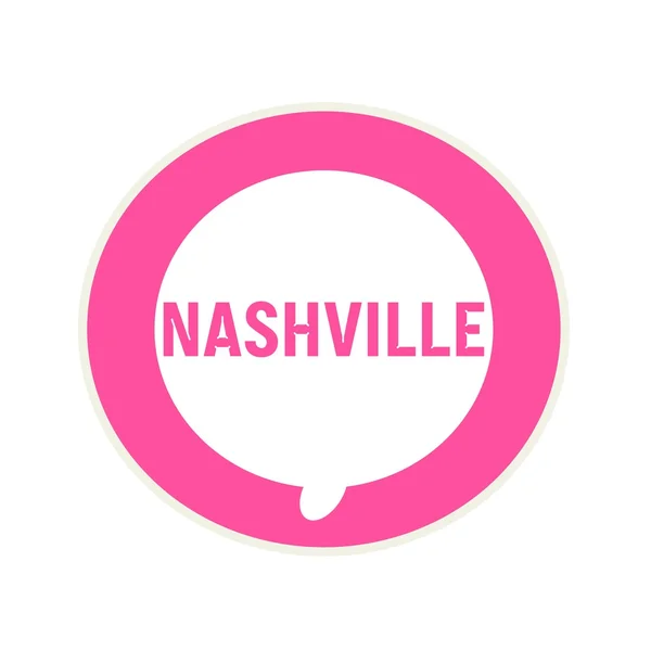 Nashville rosa formuleringen om cirkulära vita pratbubblan — Stockfoto