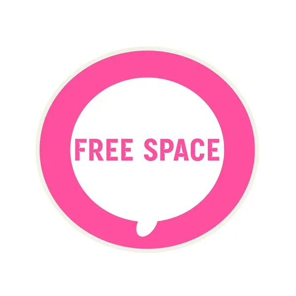 Vrije ruimte roze formulering op cirkelvormige witte tekstballon — Stockfoto