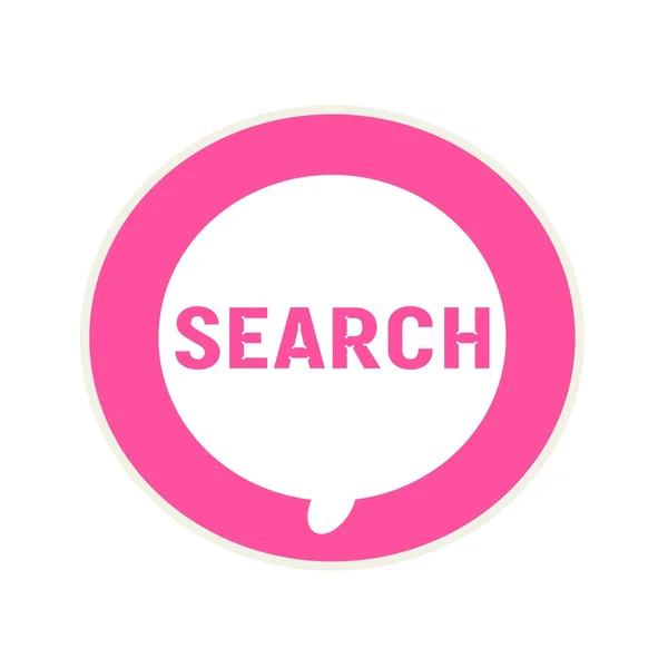 検索ピンク円形白い吹き出し文言 — ストック写真