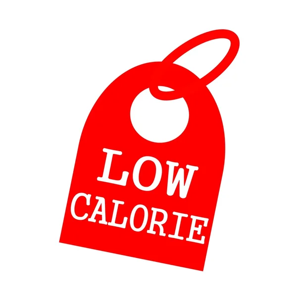 Caloriearme witte tekst op achtergrond rode sleutelhanger — Stockfoto