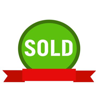 Daire yeşil renkli şerit beyaz açıklamalarıyla kırmızı sattı