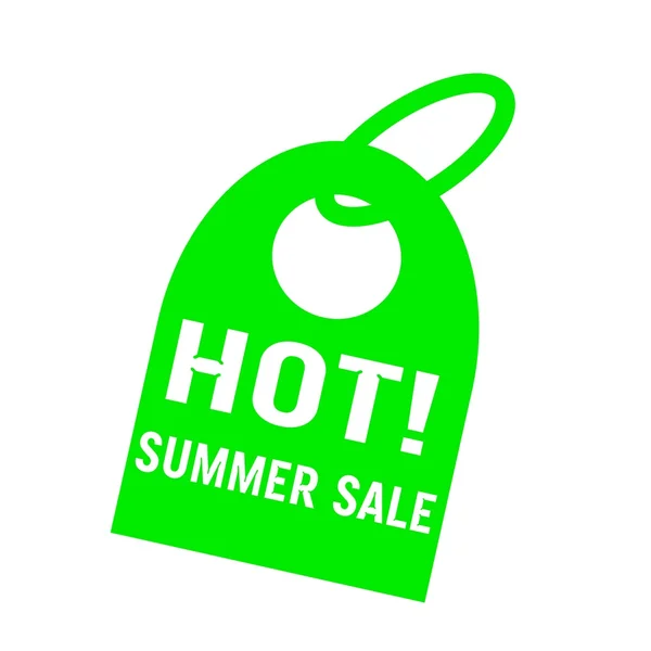 Quente verão venda branco formulação no fundo verde chaveiro — Fotografia de Stock