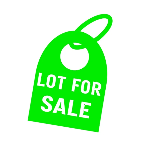 Lot for sale white wording on background green key chain — Stock Photo, Image