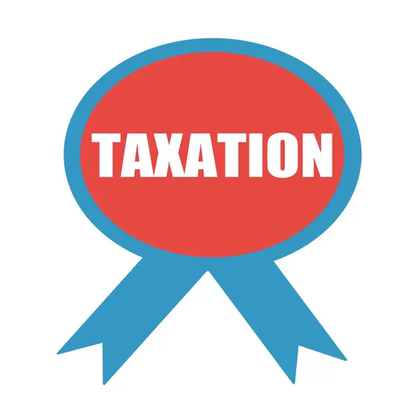 Besteuerung weißer Schriftzug auf rotem Hintergrund — Stockfoto