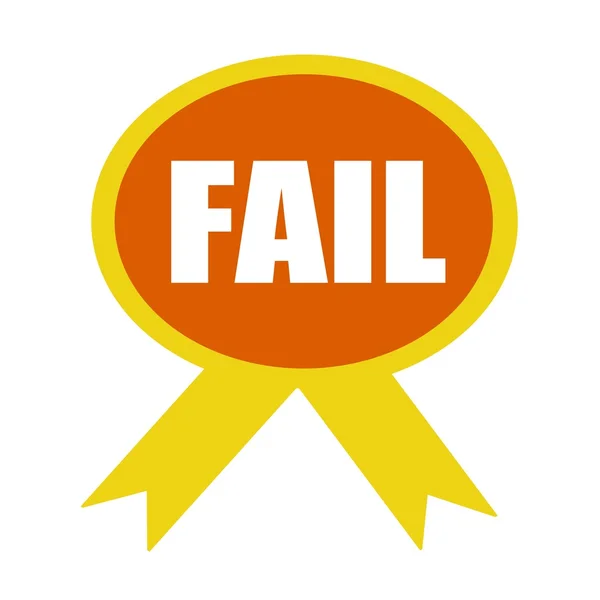 Fail white wording on background Orange ribbon — Stock Photo, Image