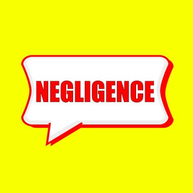 Konuşma balonları arka plan sarı kırmızı ihmal açıklamalarıyla