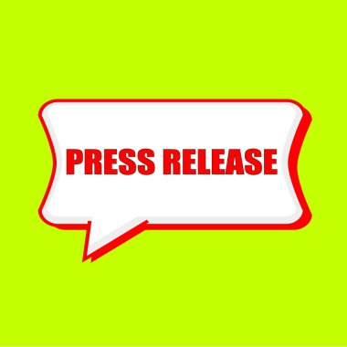 basın açıklaması kırmızı açıklamalarıyla konuşma kabarcıklar arka plan sarı limon