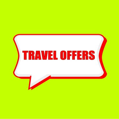 seyahat konuşma balonları kırmızı açıklamalarıyla arka plan sarı limon sunmaktadır.