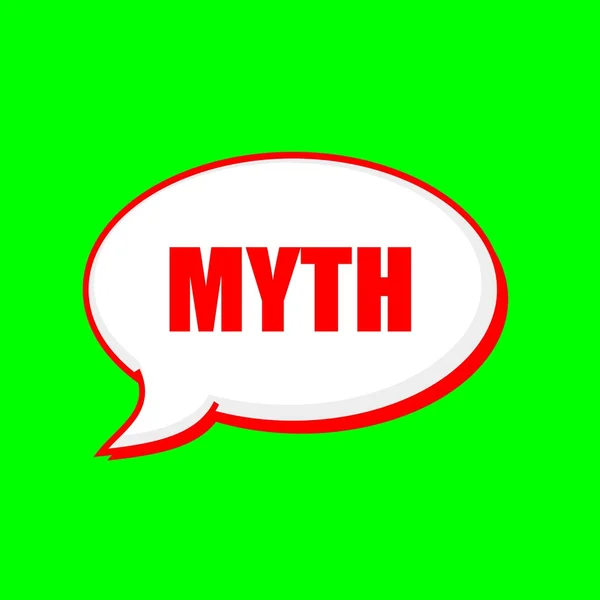 MYTH красная формулировка на мыльных пузырях речи — стоковое фото