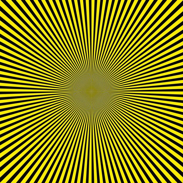 Yellow-black Striped sun background — Stock Photo, Image