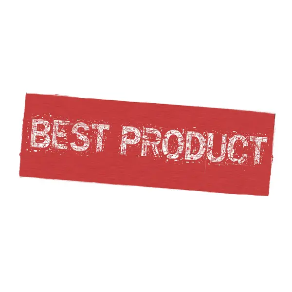 Beste product witte tekst op achtergrond rode houten bord oude — Stockfoto