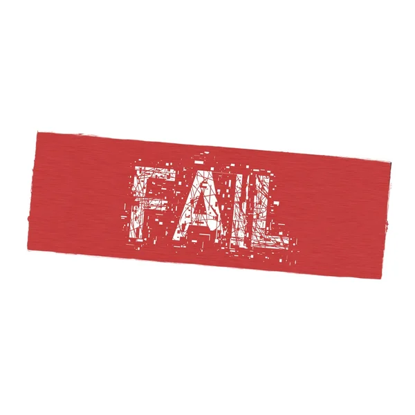 Scheitern weiße Aufschrift auf rotem Holzbrett alt — Stockfoto