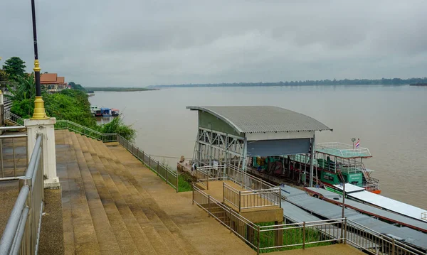 Hermoso Paisaje Mekongriver Anphur Thatphanom Nakhon Phanom Tailandés — Foto de Stock