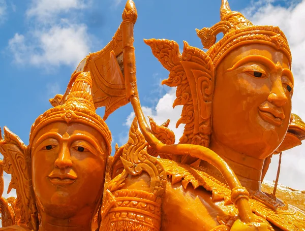Thaise kunst vorm van wax (Ubon kaars Festival 2014) — Stockfoto