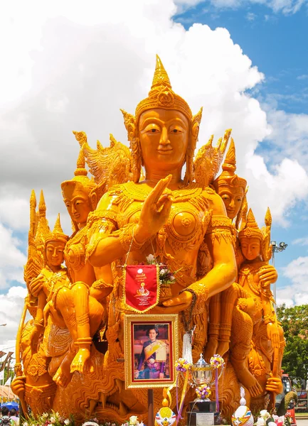 Art thaïlandais forme de cire (Ubon Candle Festival 2014 ) — Photo