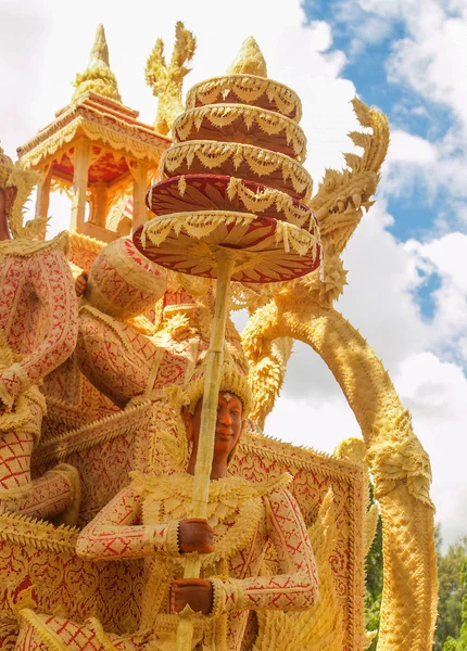 Forma de arte tailandesa de cera (Ubon Candle Festival 2014 ) — Fotografia de Stock