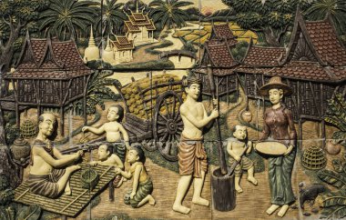 Tayland Tayland tapınak Tayland Isaan sanatı.