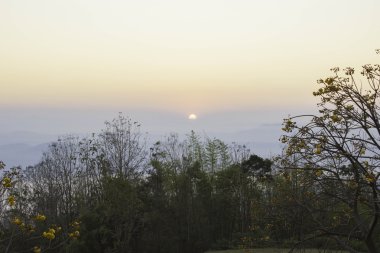 Sabah dağ ve doğa Nan, Thailand.