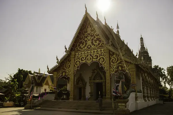 Plaatsen van aanbidding en tempel kunst van Thailand. — Stockfoto