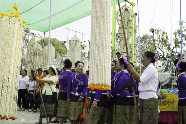 Rijst kransen Festival, Thailand — Stockfoto