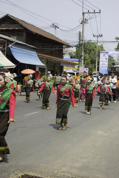 Festival de grinaldas de arroz, THAILAND — Fotografia de Stock