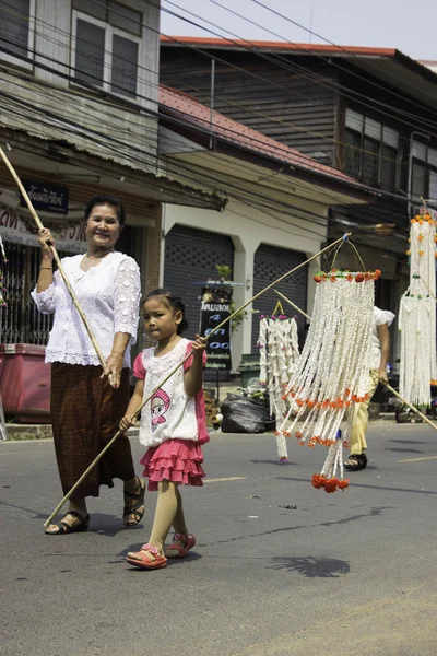 Festival de grinaldas de arroz, THAILAND — Fotografia de Stock