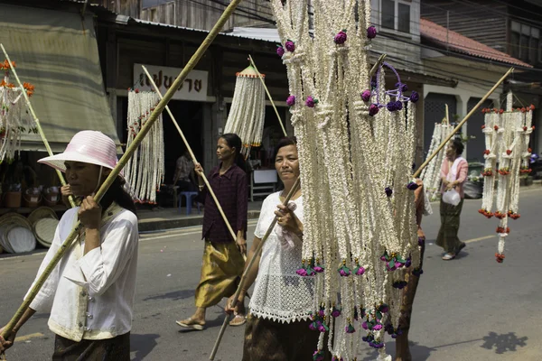 Rijst kransen Festival, Thailand — Stockfoto