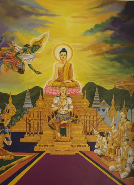 Plaatsen van aanbidding en tempel kunst van Thailand. — Stockfoto