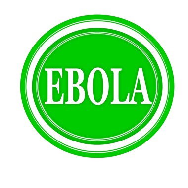Ebola beyaz Damga metni yeşil
