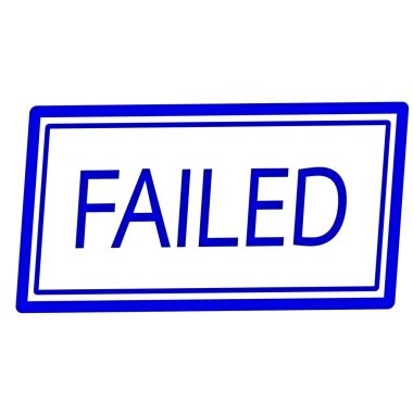 Mavi damga metni beyaz üzerinde başarısız oldu