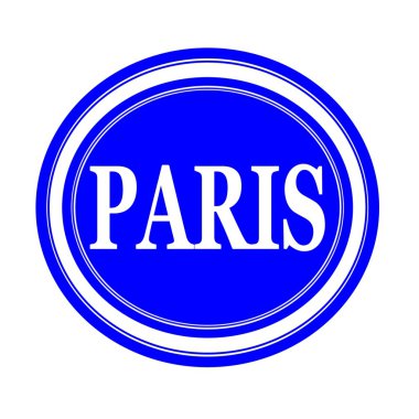 Paris beyaz damga metni mavi