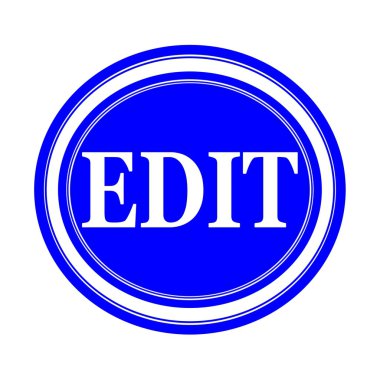 Mavi beyaz damga metni düzenleyin