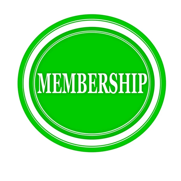 Membership testo timbro bianco sul verde — Foto Stock